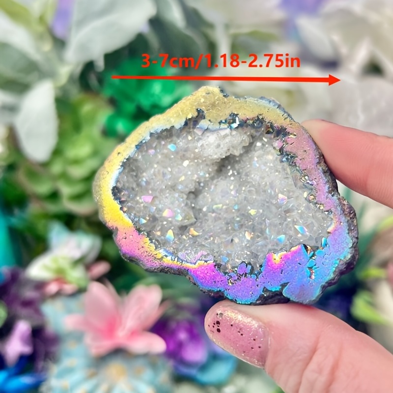 Pink Gemstone Cluster Healing Stone Ball Geode